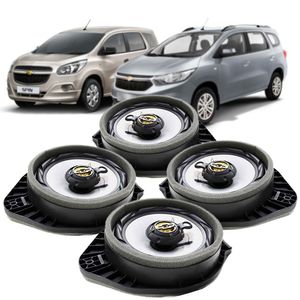 Par De Alto Falantes 6" 45w Traseiro Ou Dianteiro Rms 52024929  Spin Acessórios Chevrolet KIT1452