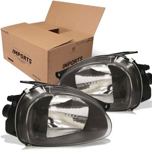 Par De Farol Mascara Negra Corsa Classic /corsa Pickup Wagon Imports KIT1043