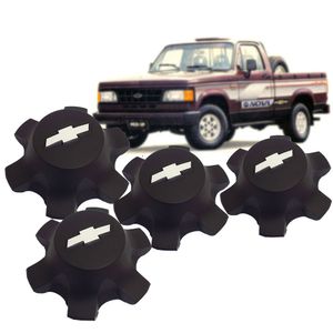 Jogo 4 Calota Miolo Central Da Roda 6 Furos Silverado /a20 /d20 /veraneio /c20 Autoplast KIT1227