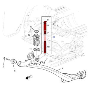 Amortecedor Traseiro Onix Hatch 1.0 turbo aspirado roda Aro 15 Peças Genuínas GM 26311889