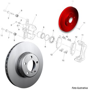 2x Disco Freio  Vectra Motor 2.0 /2.2 /2.4(dianteiro) (4 Furos) (disco Ventilado) (ø Externo 280 Mm)