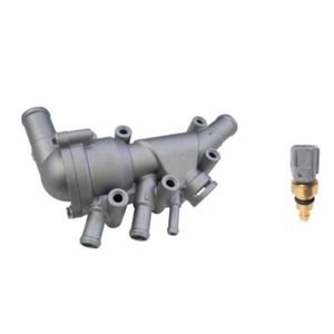 Válvula Termostática  Escort (sw)Motor 1.6 Zetec Gasolina (82ºc) (kit= Carcaça E Flange Em Alumínio