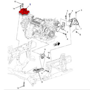 Coxim Lado Esquerdo Do Câmbio Onix Plus Sedan Manual 1.0 turbo aspirado /onix Hatch Peças Genuínas G