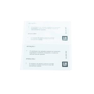 EtiquetaCuidado! Hélice Do Ventilador Pode Ser Acionado (português) Vectra /astra /zafira Peças Genu