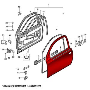 Folha Externa Da Porta Traseira Lado Direito Vectra Peças Genuínas GM 93243550