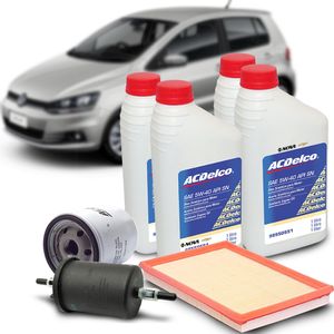 Troca De Óleo 5w40 + Filtros 8v  Crossfox 2004 A 2016 1.0 Kit Nova KIT1856
