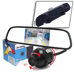 Kit Espelho Retrovisor Monitor Tela Lcd 4.3 Com Câmera Ré Tartaruga 360º WinnPARTS KIT523